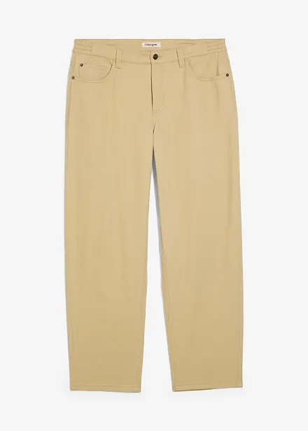 Relaxed Fit-twillbukse med komfortlinning, Straight