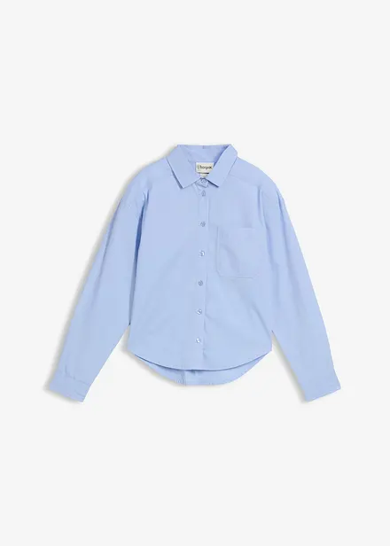 Oversized bluse i 100% bomull