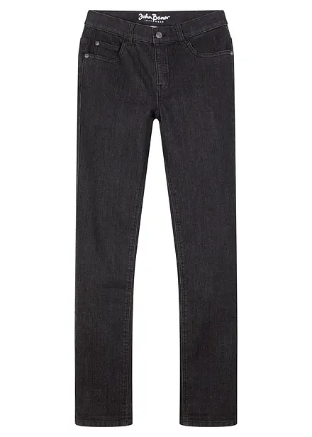 Slim Fint stretch-jeans med justerbar linning, Straight