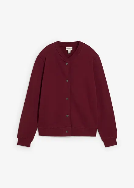 Sweat-bomberjakke med knapper
