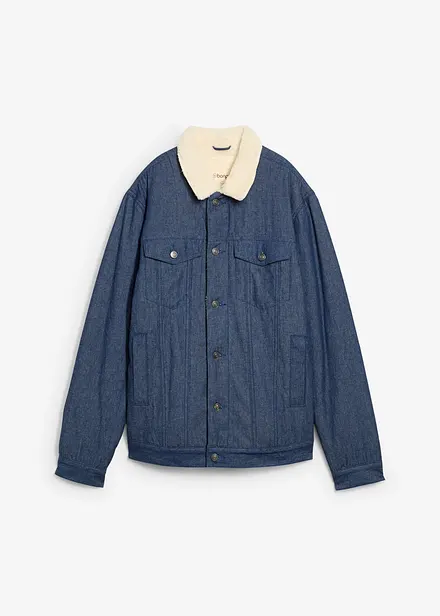 Denimjakke med pilefôr