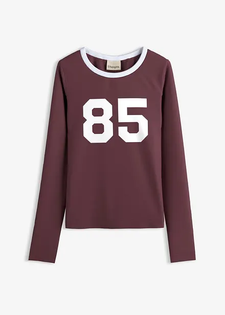 Langermet topp i lett jersey