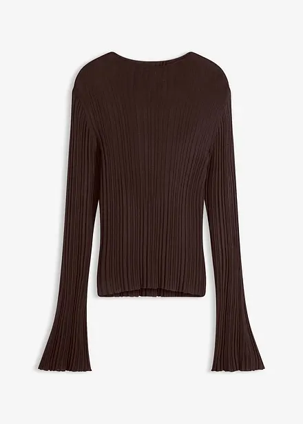 Halvtransparent, strikket topp