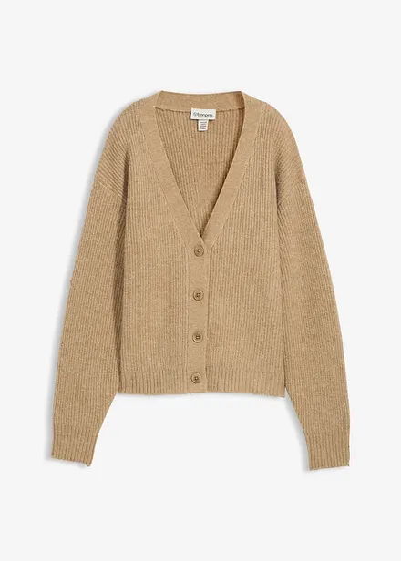 Ribbestrikket cardigan
