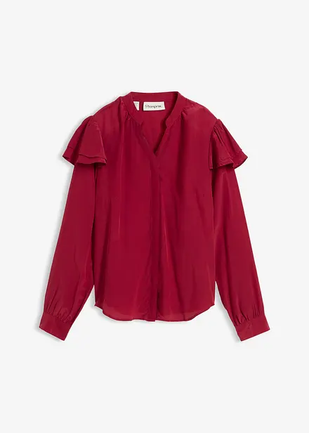 Bluse med silkeandel