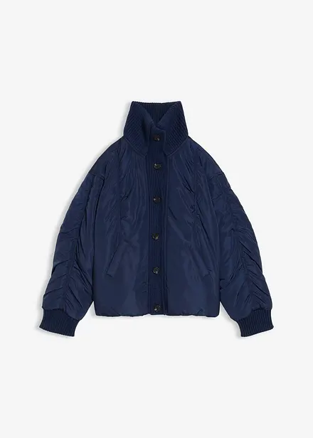 Vattert jakke med ribbekanter