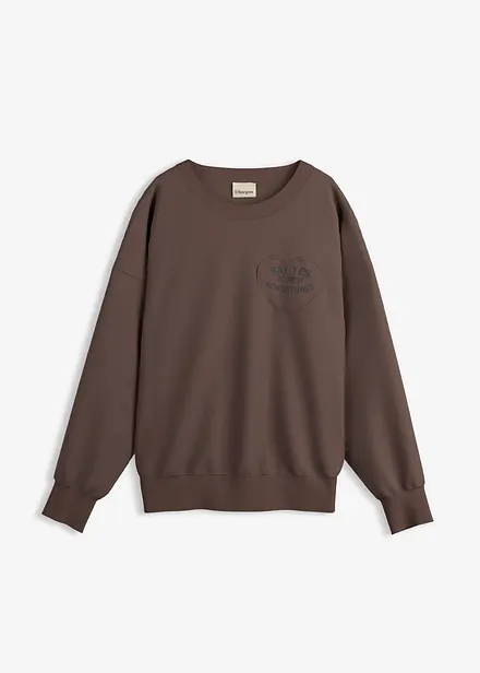 Oversized sweatshirt i myk bomullsmiks