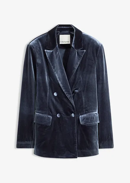 Blazer i myk fløyel