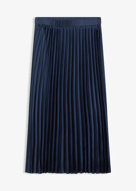 Plissert skjørt i tynn sateng