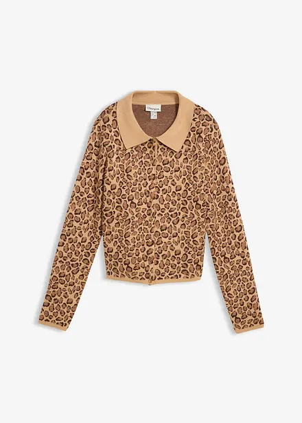 Kort, finstrikket cardigan
