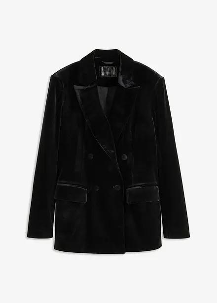 Blazer i myk fløyel