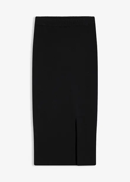 Finstrikket skjørt av myk viskosemiks