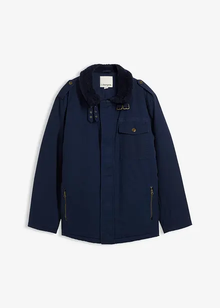 Vinterjakke i 100% bomull med piléfôr