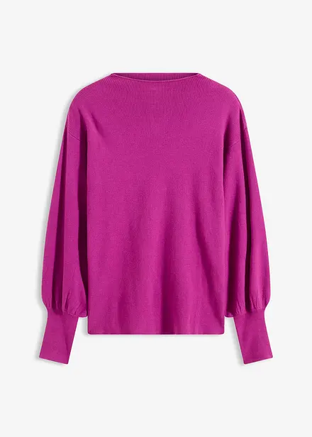 Strikket genser med ballongermer