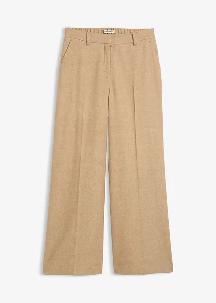 Bukse med ull og fiskebensmønster