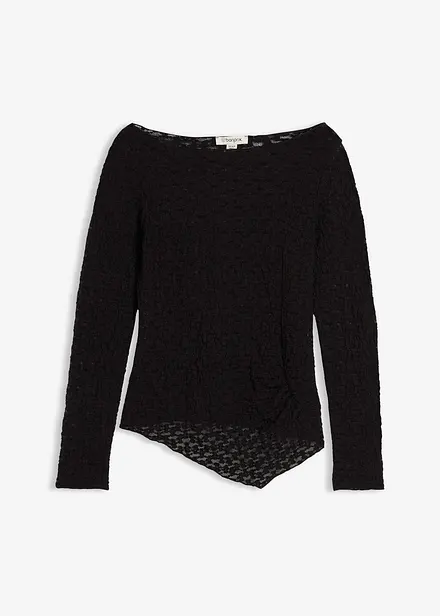 Langermet topp i blondemateriale