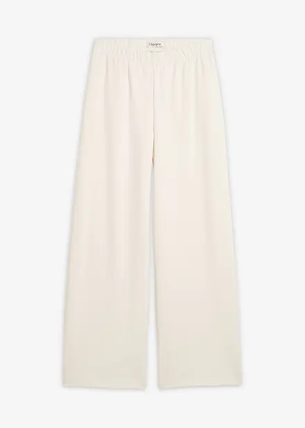 Bukse i behagelig Punto di Roma-materiale med vide ben