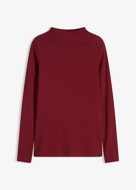 Langermet topp i ribbemateriale