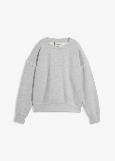 Oversized sweatshirt i bomullsmiks
