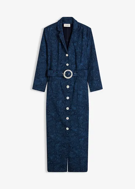 Twillkjole med belte (2-delt sett)