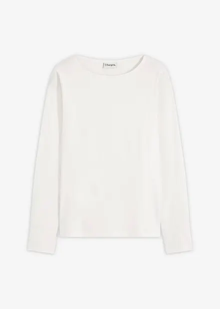 Langermet bomullstopp med ermer i poplin