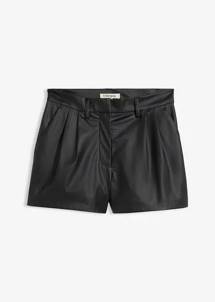 Kort shorts i imitert skinn