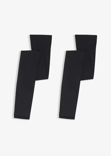 Str&oslash;mpe-leggings med komfortlinning, 50 den (2-pack)