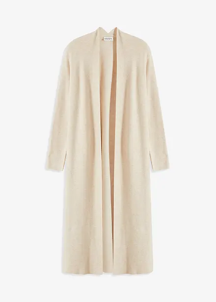 Lang strikkejakke med viskose