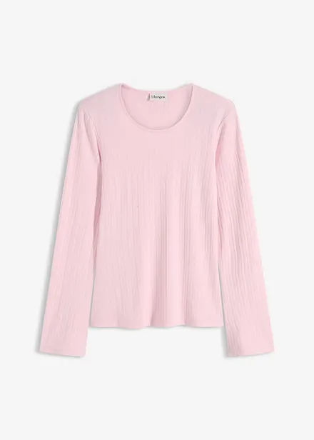 Langermet, ribbet topp