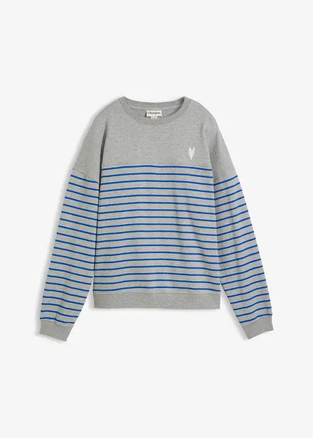 Oversized sweatshirt av bomullsmiks