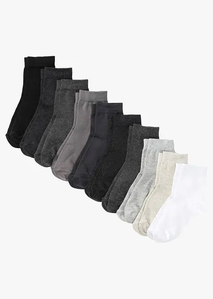 Korte sokker med &oslash;kologisk bomull (10-pack)