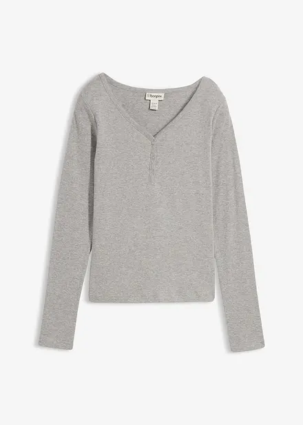 Langermet topp i 100% &oslash;kologisk bomull