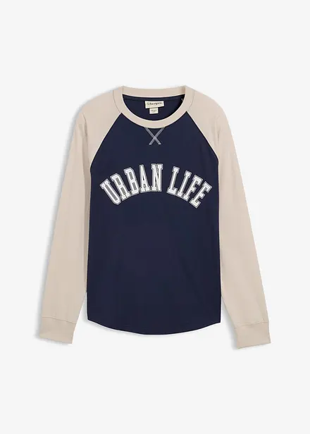 Langermet shirt i 100% &oslash;kologisk bomull