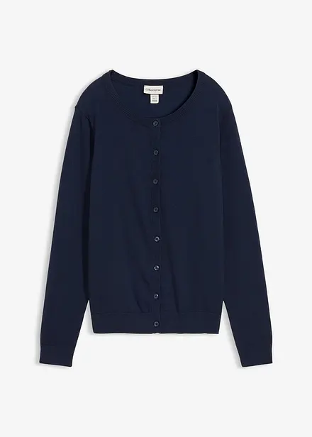 Finstrikket cardigan