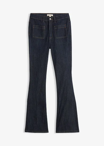Bootcut-jeans High Waist, komfortlinning