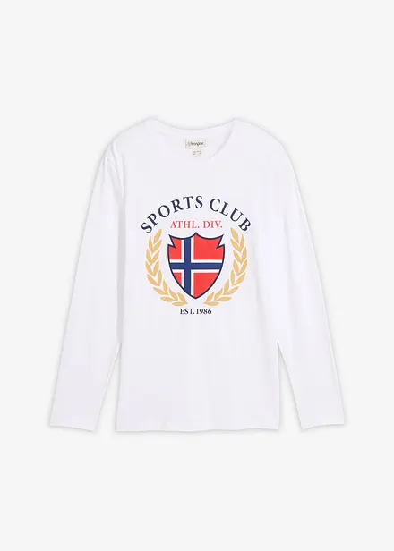 Langermet shirt i 100% bomull