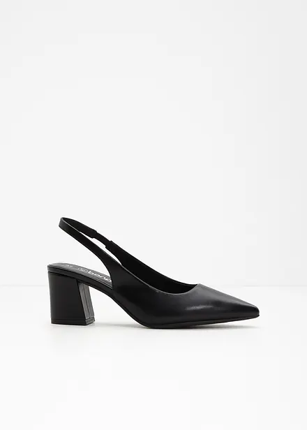 Slingbacks med blokkh&aelig;l