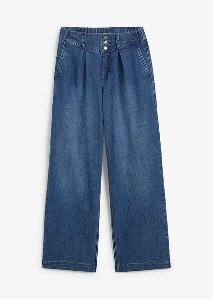 Wide Leg-jeans High Waist, komfortlinning