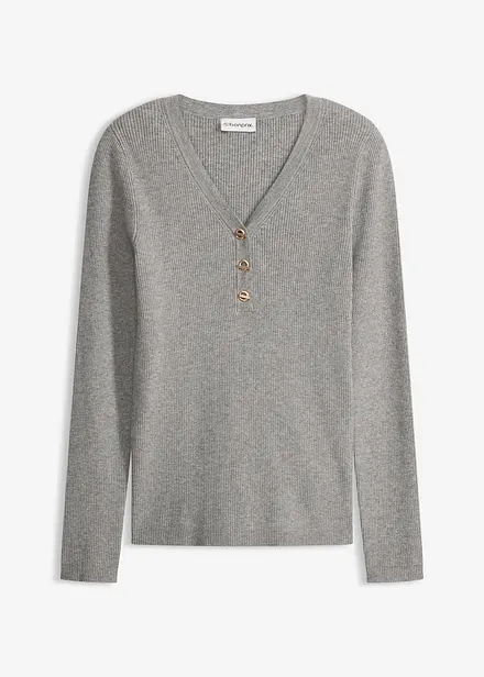 Genser i ribbestrikk med viskose