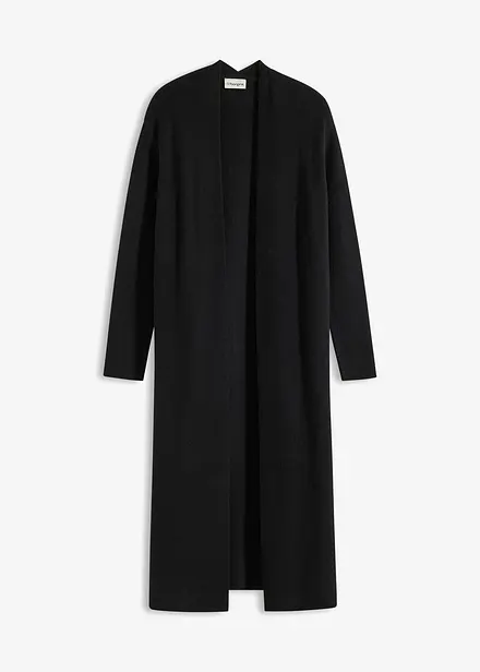 Lang strikkejakke med viskose