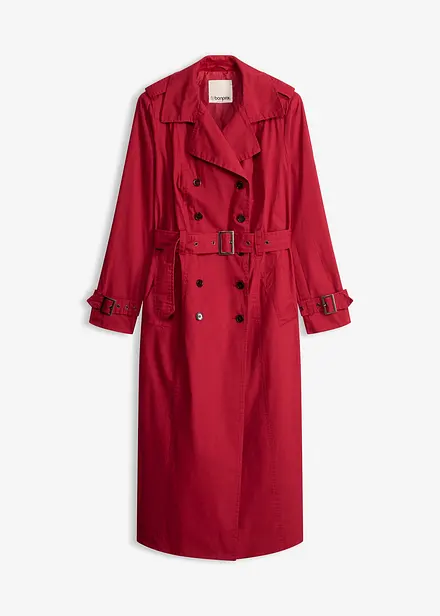 Lang trenchcoat med belte