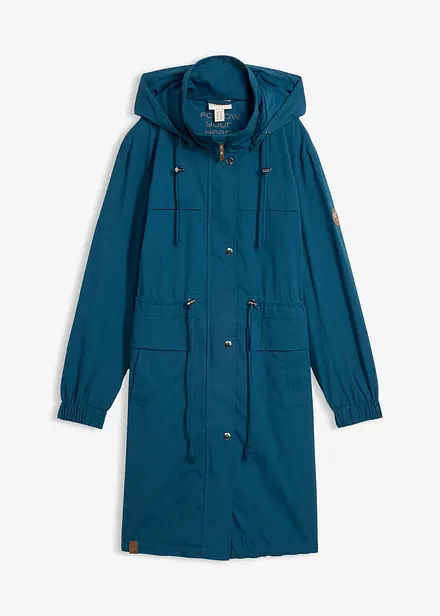 Trench-parkas med store lommer