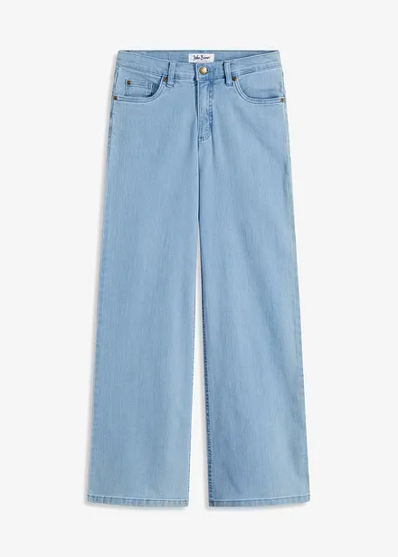 Wide Leg-jeans Mid Waist, Stretch