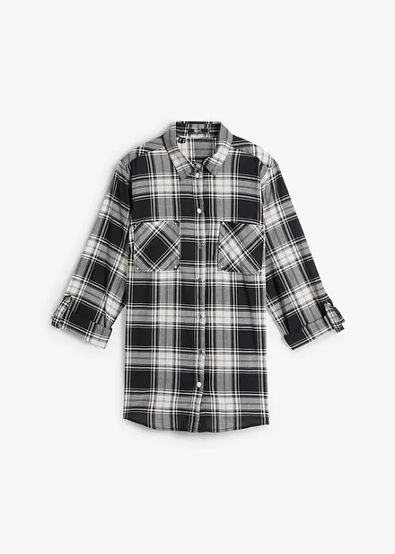 Rutete skjorte i 100% bomull