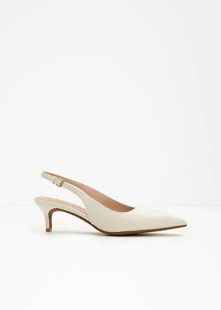 Slingbacks med smale h&aelig;ler
