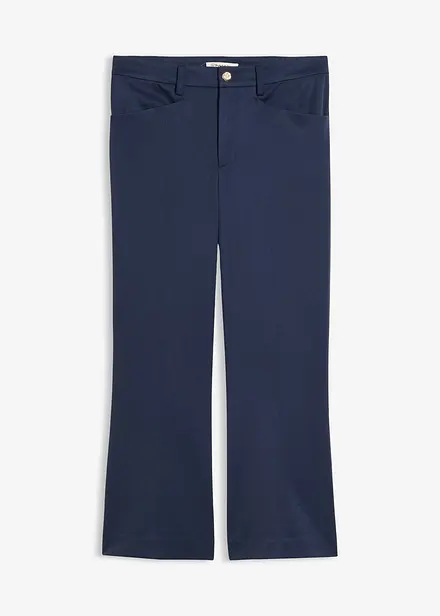 7/8-bukse med utsvingte ben og dekorativ knapp