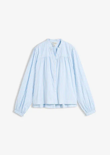Bluse i formstabil poplin