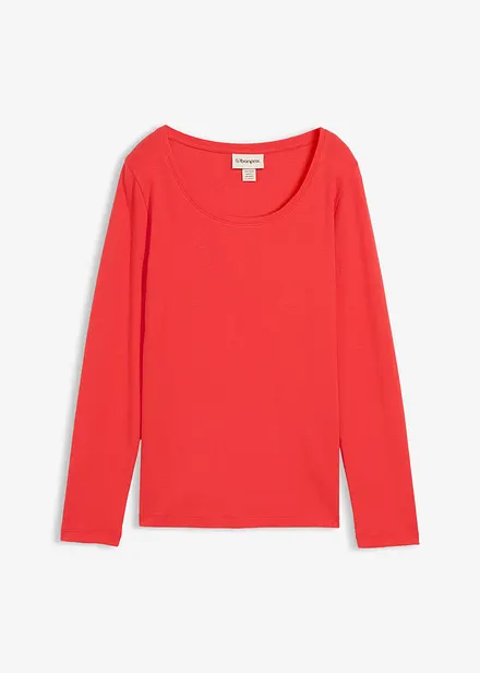 Langermet topp i 100% &oslash;kologisk bomull