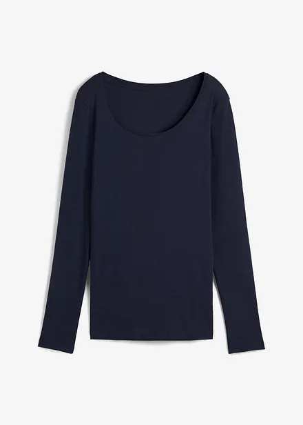 Langermet topp i 100% &oslash;kologisk bomull