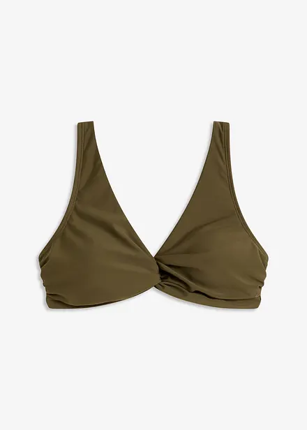 Bustier-bikinioverdel med twistdetalj